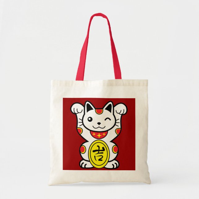 Tote Bag Chat chanceux (Devant)