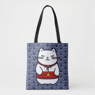 Tote Bag Chat chanceux japonais ou Maneki-Neko