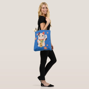 Tote Bag Chat Chanceux Maneki Neko Mignon