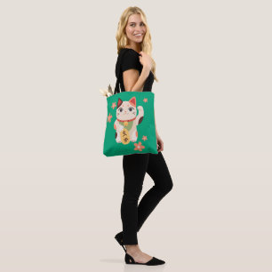 Tote Bag Chat Chanceux Maneki Neko Mignon