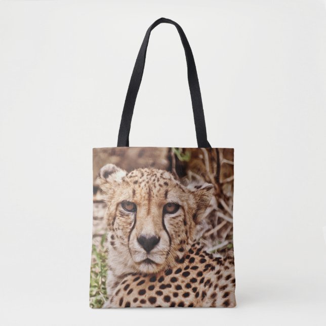 Tote Bag Chat Cheetah Moyen Big Fourre-tout (Devant)