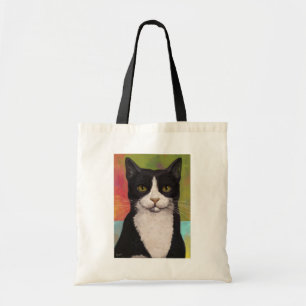 Tote Bag Chat coloré de smoking