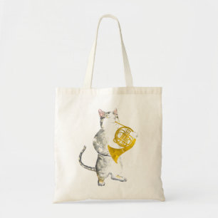 Tote Bag Chat cool Jouer Orchestre Musicien De Corne França