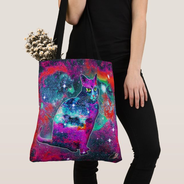 Tote Bag Chat Cosmique Delta (De près)