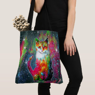 Tote Bag Chat cosmique Omega