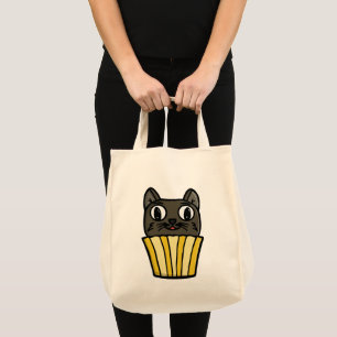 Tote Bag Chat Cupcake Peekaboo