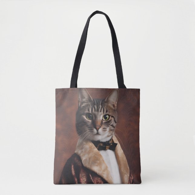 Tote Bag Chat dans la veste à fumer (Devant)
