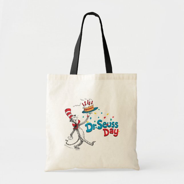 Tote Bag Chat dans le Casquette | Dr Seuss Day (Devant)