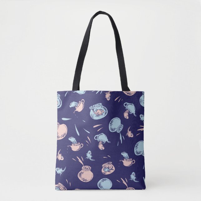 Tote Bag Chat Dans Le Casquette | Le Motif du poisson (Devant)