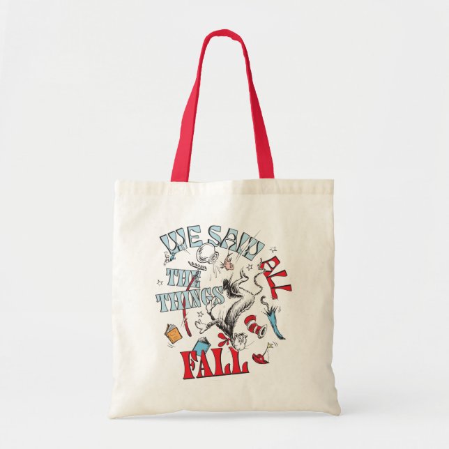 Tote Bag Chat dans le Casquette | Nous avons vu tout tomber (Devant)