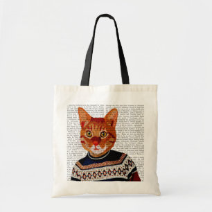 Tote Bag Chat dans le chandail 2 de ski