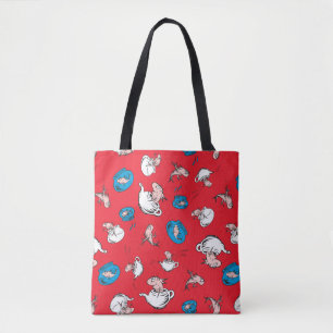 Tote Bag Chat dans le Chapeau Le motif de poisson rouge