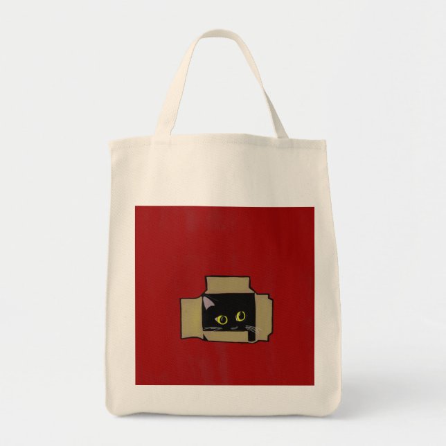 Tote Bag Chat dans une boîte (Devant)