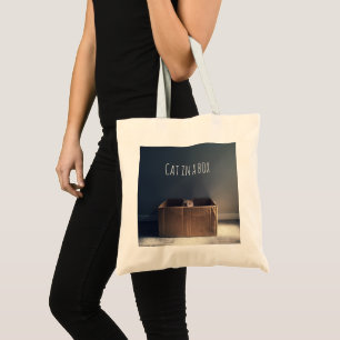 Tote Bag Chat dans une boîte. Le maître du chat Zen.