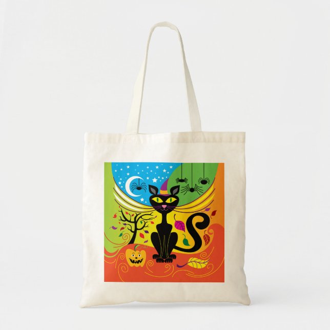 Tote Bag Chat de brise effrayant (Devant)