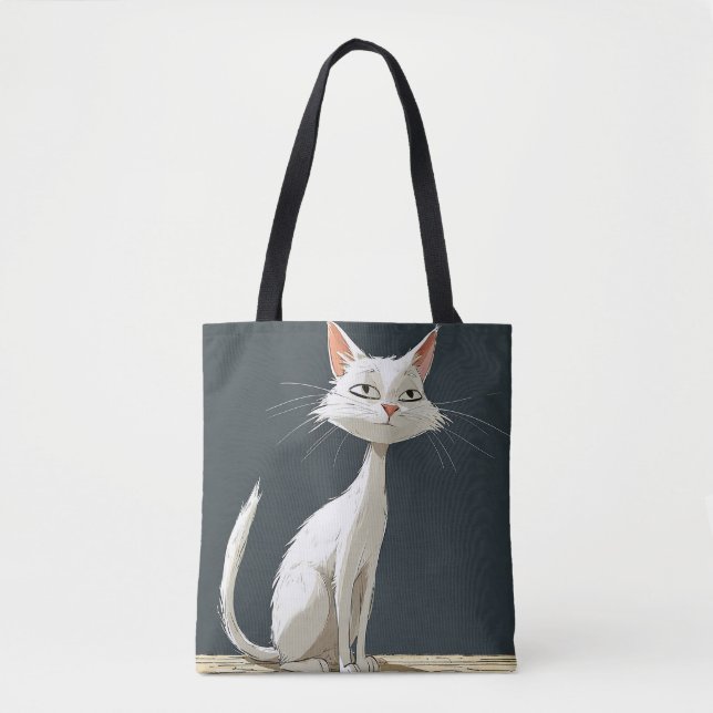Tote Bag Chat de dessin animé mignon (Devant)