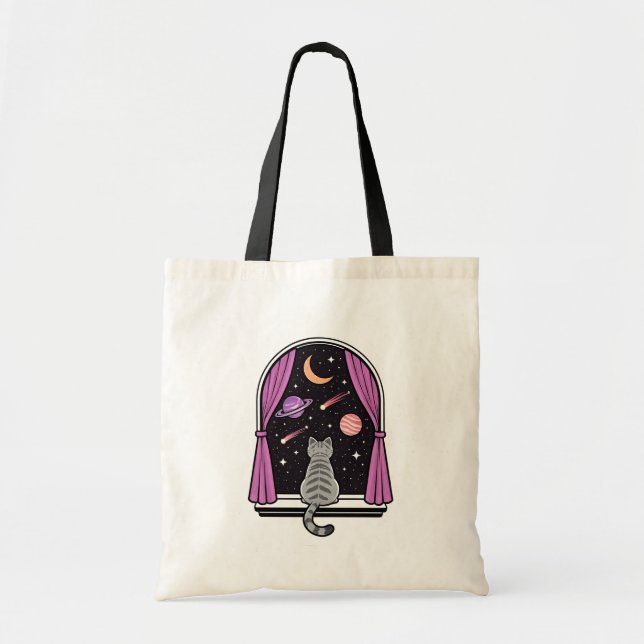 Tote Bag Chat de fenêtre (Devant)