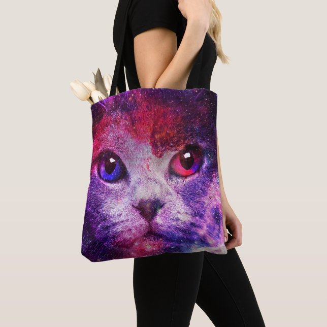 Tote Bag Chat de la galaxie violette  (De près)