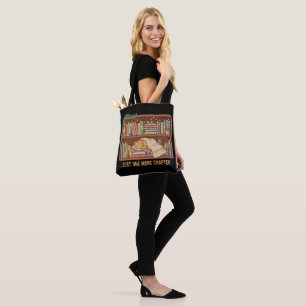 Tote Bag Chat de lecture confortable "Juste un chapitre de