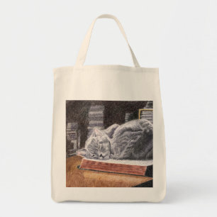 Tote Bag Chat de librairie