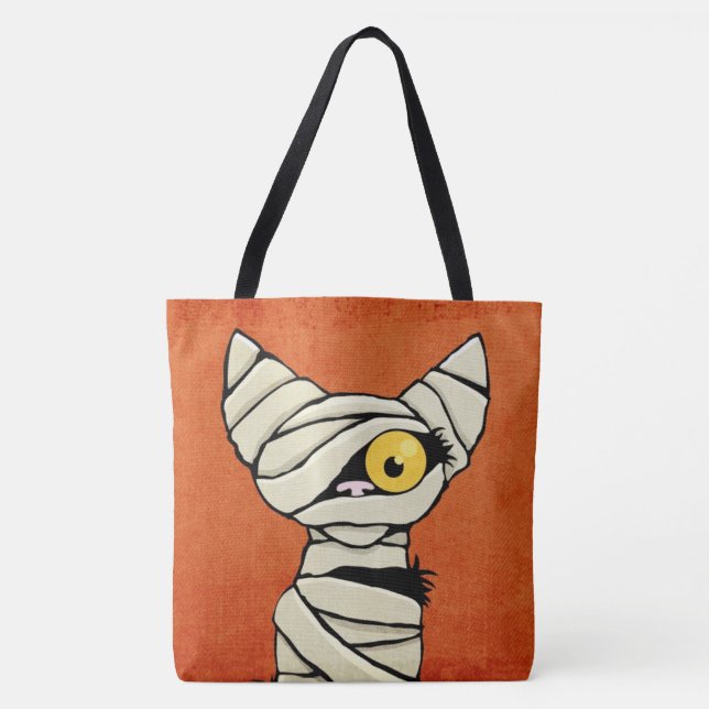 Tote Bag Chat de maman de Halloween (Devant)