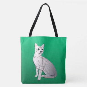 Tote Bag Chat de Mau d'Egyptien sur le vert de jade