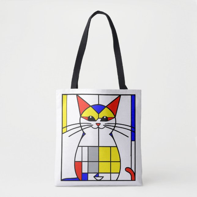 Tote Bag Chat de Mondrian (Devant)