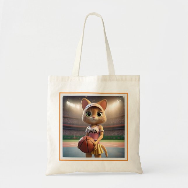 Tote Bag Chat de Netball Féminin, (Devant)