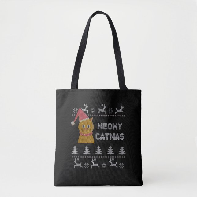 Tote Bag Chat de Noël (Devant)