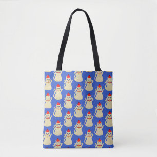 Tote Bag Chat de Noël mignon double côté impression