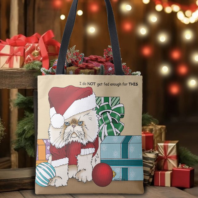 Tote Bag Chat de Noël Perse (Créateur téléchargé)