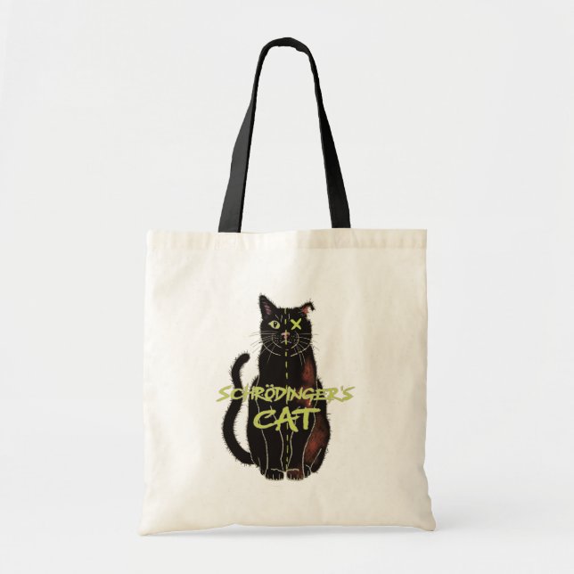 Tote Bag Chat de Schrodinger physique amusante (Devant)