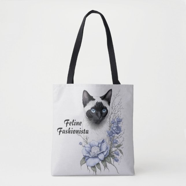 Tote Bag Chat de Siamese (Devant)
