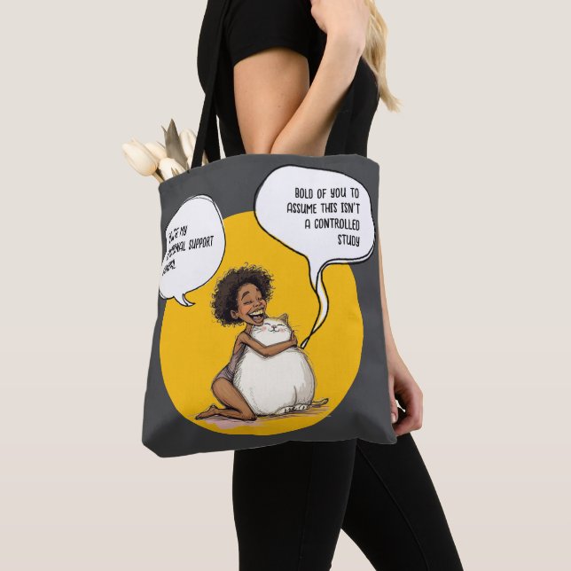 Tote Bag Chat de soutien émotionnel drôle (De près)