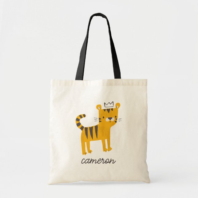 Tote Bag Chat de tigre sauvage (Devant)