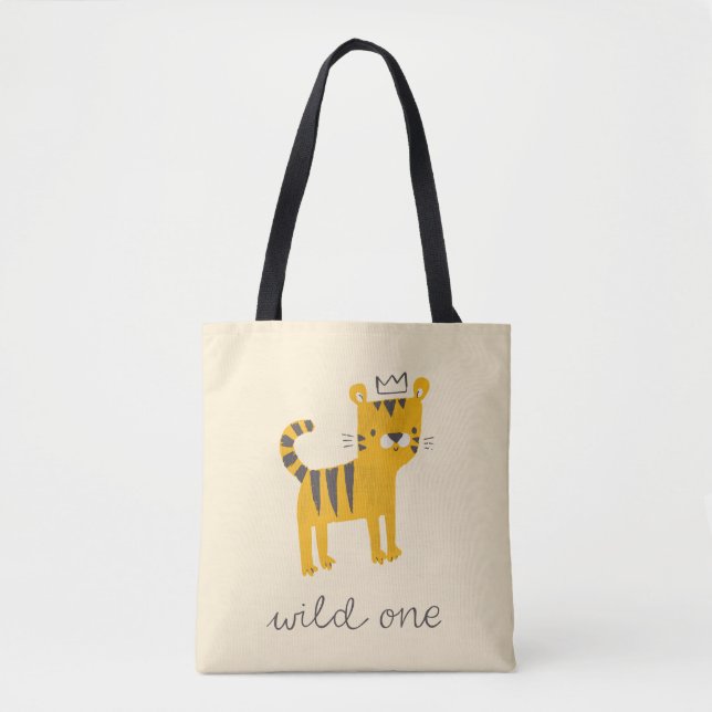 Tote Bag Chat de tigre sauvage (Devant)