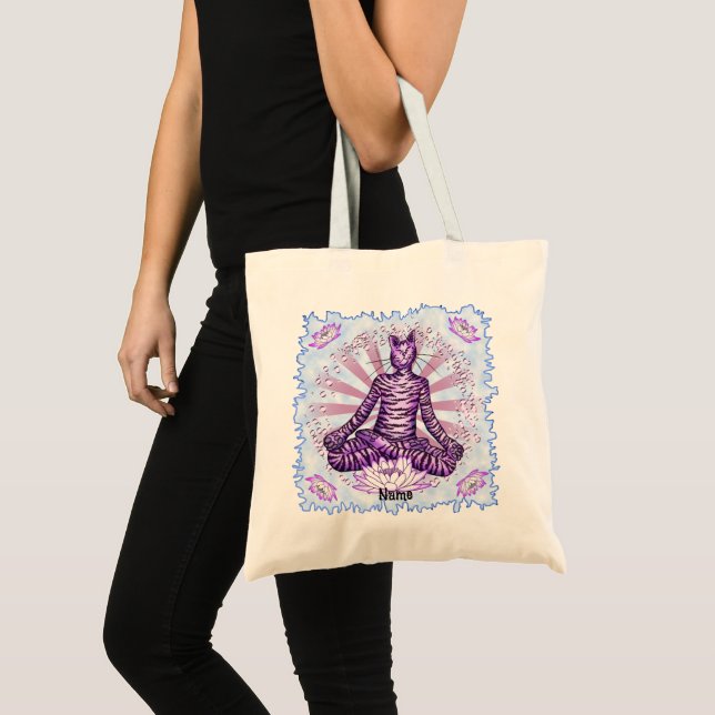 Tote Bag Chat de Yoga (Devant (produit))