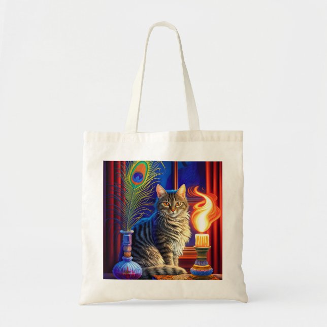 Tote Bag Chat d'Halloween (Devant)