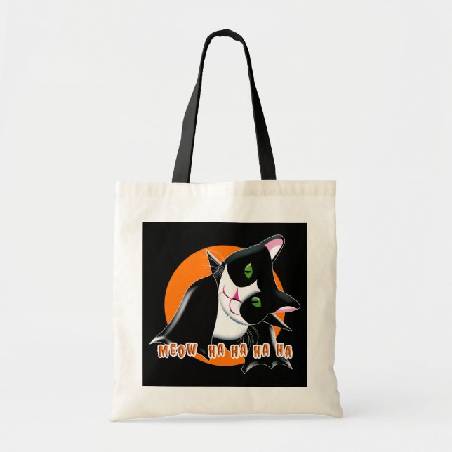 Tote Bag Chat d'Halloween (Devant)