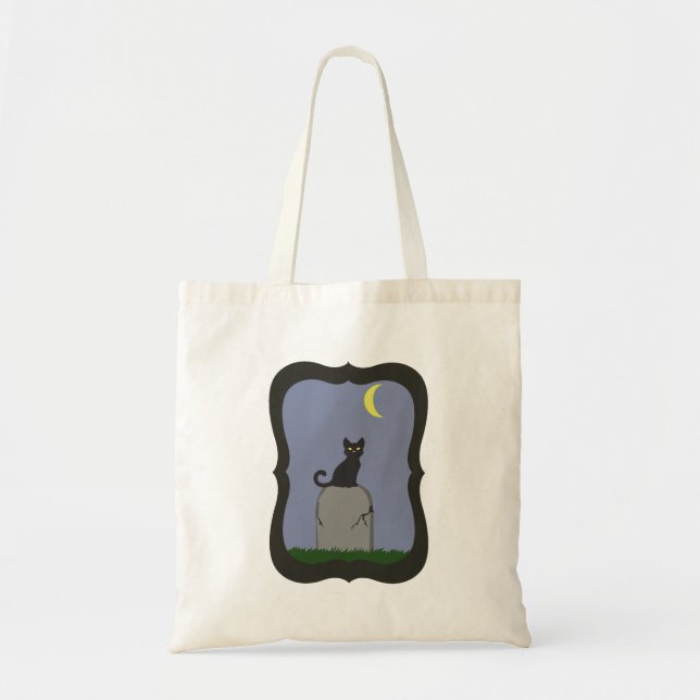 Tote Bag Chat d'Halloween éffrayant (Devant)