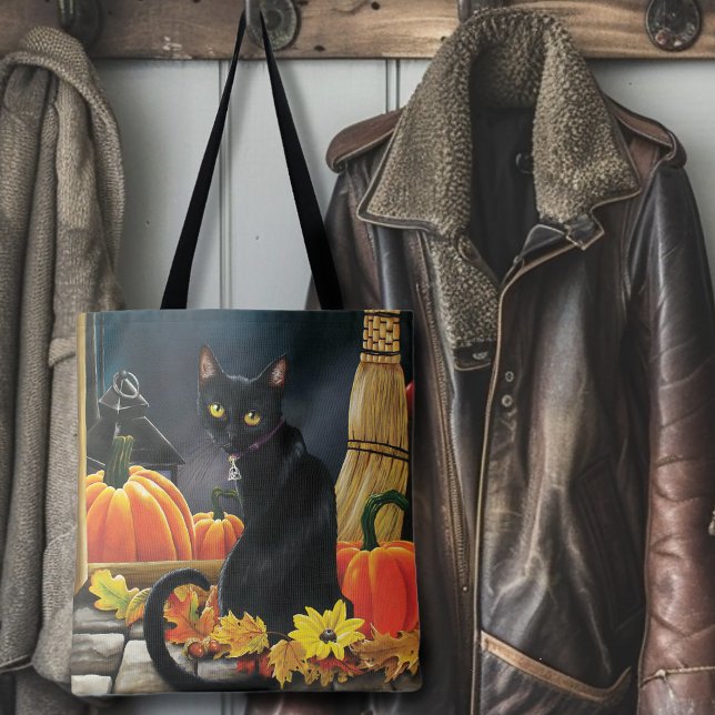 Tote Bag Chat d'Halloween noir (Créateur téléchargé)