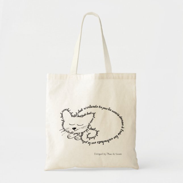 Tote Bag Chat dormant, chat charmant (Devant)
