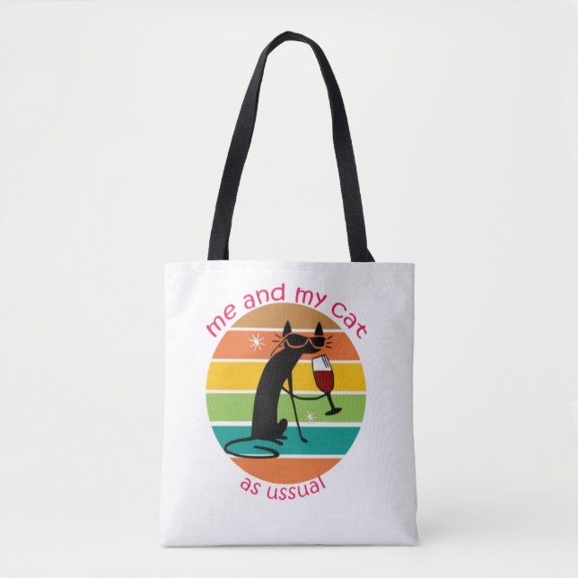 Tote Bag Chat drôle (Devant)