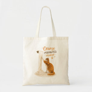 Tote Bag Chat Drôle qui Déroule du Papier Toilette