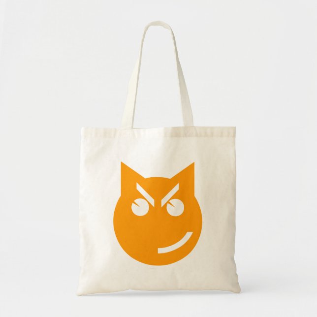 Tote Bag Chat Emoji au sourire (Devant)