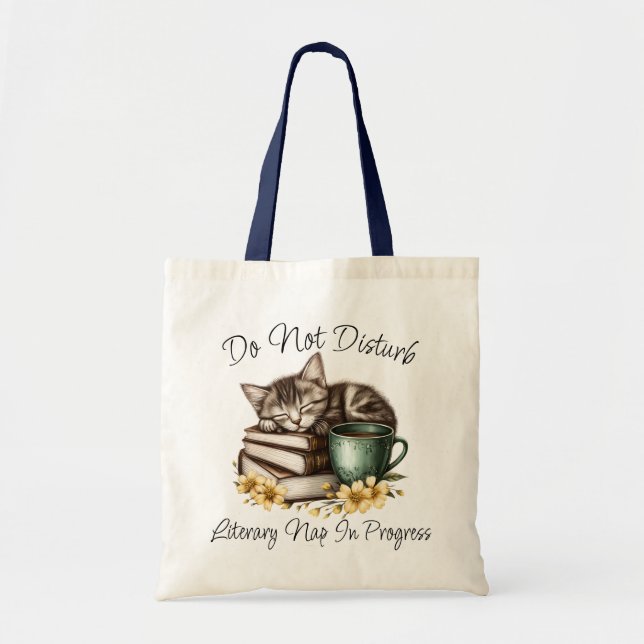 Tote Bag Chat endormi Chat précieux (Devant)