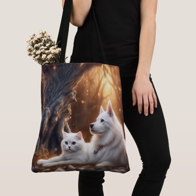 Tote Bag Chat et chien (De près)