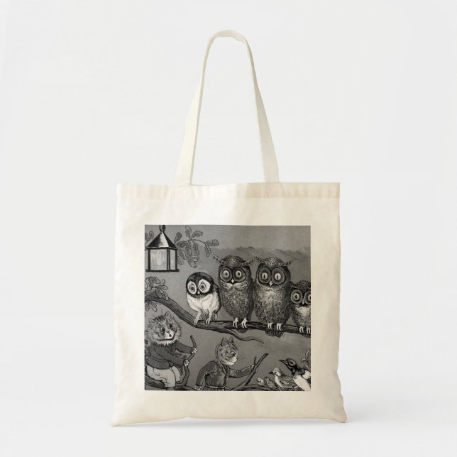 Tote Bag Chat et Chouette, Louis Wain (Devant)