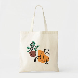 Tote Bag Chat et le plante
