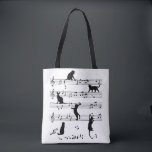 Tote Bag Chat Et Musique Don, Chat Jouer Note Musique<br><div class="desc">Chat Et Musique Don,  Chat Jouer Note Musique</div>